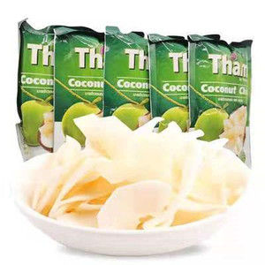 泰国进口Tham香酥椰子片椰子干零食特产40g×5包香脆烤椰子原味