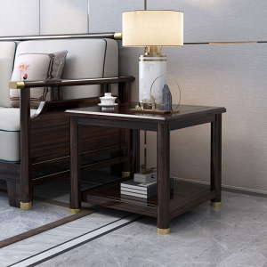 【乌金木】新中式实木边几角几客厅沙发边柜侧边柜方几禅意小桌子