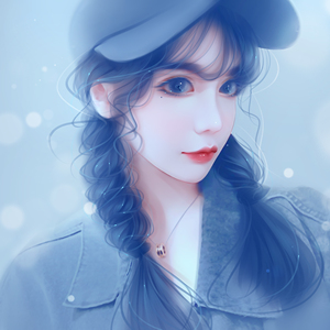 转手绘唯美风真人照片板绘定制插画风格情侣头像肖像封面礼物设计