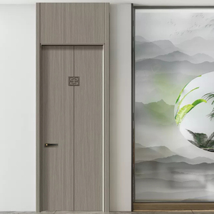 碳晶实木门 卧室门室内门 免漆门 儿童书房门新中式回纹@精雕系列