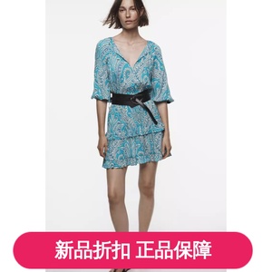9月 ZARA正品国内代购2587/160 2587160女士印花短连衣裙