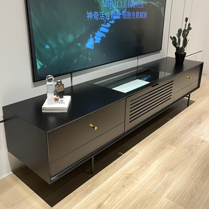 【激光电视柜】海信75寸专用柜栅格玻璃高款现代简约轻奢茶几组合