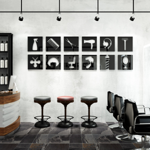 形象墙贴纸发廊