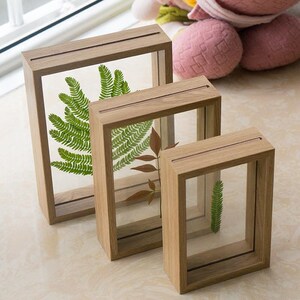 照片相筐架子形植物标本框款创意挂墙a4双面透明玻璃定做立体相框