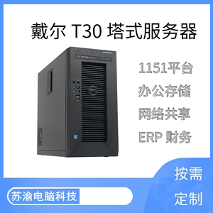 DELL/戴尔T30 4盘位NAS E3-1230 V5办公电脑塔式服务器1151针主机