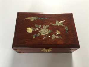 骨木镶嵌 首饰盒宁波特色红木工艺品