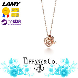蒂芙尼Tiffany 时尚女士心锁项链18K玫瑰金心形钥匙吊坠 36339349