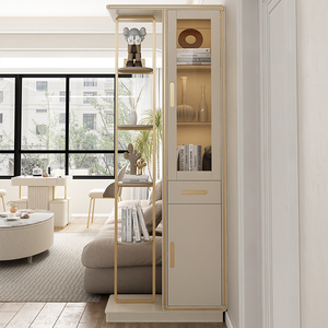 现代轻奢间厅柜入户门一体隔断装饰屏风简约客厅靠墙网红置物酒柜