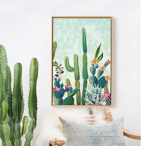 仙人掌北欧风格装饰画 绿植ins风挂画现代简约客厅墙画卧室餐厅壁