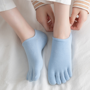 五指袜女纯棉浅口夏季薄款可爱分趾袜低帮吸汗透气船袜全棉五趾袜