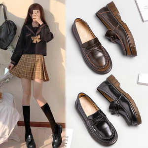 jk制服鞋子日系春夏季学院单鞋学生平底百搭新款英伦风小皮鞋女