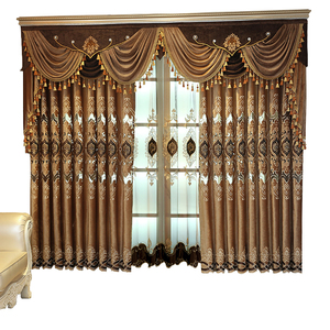 水波帘头窗帘2021年新款主卧欧式高档新款客厅镂空窗帘客厅大气