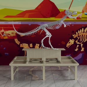 商场游乐园儿童恐龙考古桌益智挖掘游戏玩具桌霸王龙化石骨架定制