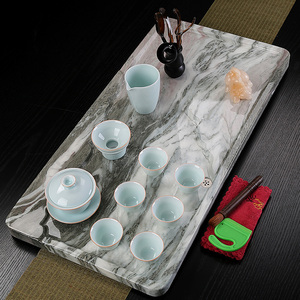 茶具套装现代轻奢功夫茶台喝茶泡茶中式客厅家用简约石材茶盘包邮