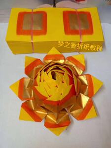 虎豪商贸淘宝纯手工九转莲花纸般若金莲花七彩莲花锡箔元宝金条金砖
