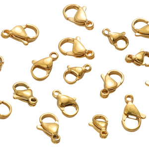 10个不锈钢金色龙虾扣珍珠手链扣项链扣收尾扣DIY手工装饰品配件