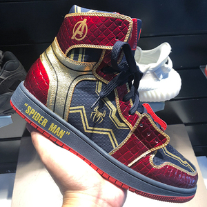 纯衣桂莆田aj漫威毒液联名限量版蜘蛛侠aj1高帮男女鞋运动鞋情侣
