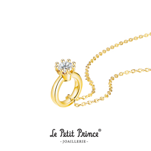 le petit prince|小王子迷你皇冠颈链天然宝石吊坠项链女简约