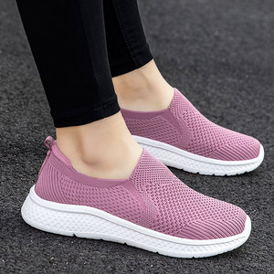 妈妈网鞋女夏季薄款透气网面中老年运动鞋夏天不臭脚镂空老人布鞋