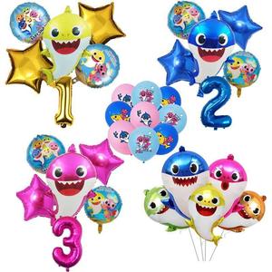 儿童卡通小鱼红色美人鱼气球汽球婴儿宝宝玩具鱼充气起球