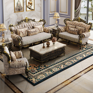布艺沙发组合欧式简欧