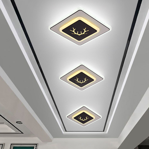 创意网红过道灯走廊灯 菱形家用天花led简约衣帽玄关入户门厅灯具