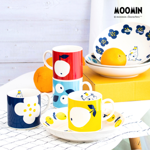 Moomin芬兰姆明杯子餐盘小美陶瓷咖啡杯日本进口马克杯 餐具套装
