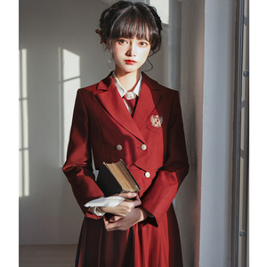 胡桃のいて木jk制服日系锡兰套装红茶护奶裙西装外套大小姐连衣裙
