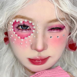 演出专用闪亮百色小珍珠小孩表演舞台妆亮片脸上贴纸脸厍q花kayky7