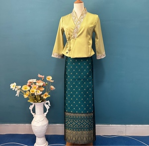 新款西双版纳傣族服装女上衣长裙工作服传统傣族裙生活套装日常装