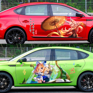 王者荣耀车贴拉花改装橘右京赵云蔡文姬小乔汽车身门贴纸定制装饰
