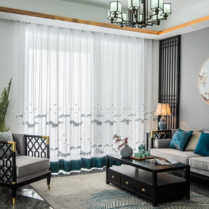 中式客厅窗帘镂空
