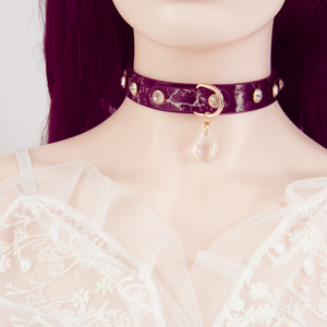 sm项圈定制刻字真皮手工外出k9可搭配铃铛女m