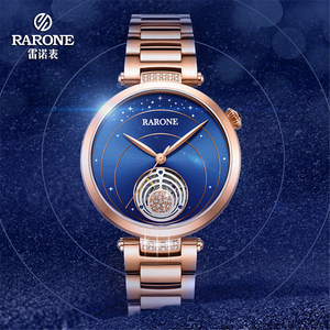 雷诺手表银河系列2021新款时尚机械表女士休闲水钻精钢防水886042