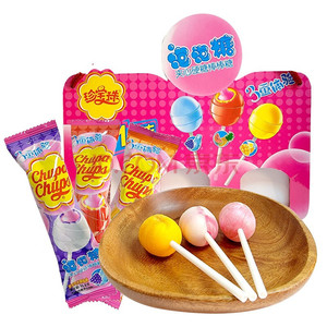 珍宝珠棒棒糖夹心泡泡糖阿尔卑斯16g条装3种口味休闲糖果零食品