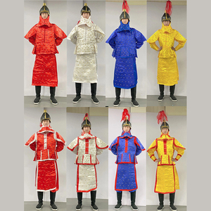 出租古装清朝八旗盔甲士兵服