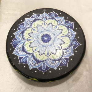 新疆风情牛皮彩绘手鼓民族乐器舞台演出道具餐厅装饰摆设品牛皮鼓