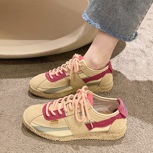华夫阿甘鞋女2022年夏季新款拼色设计ins潮百搭港风复古跑步女鞋