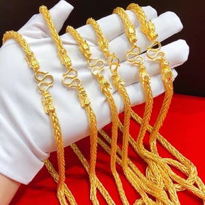 黄金项链男士粗款正品