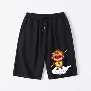 卡通孙悟空猴子齐天大圣衣服短裤五分休闲裤子夏季薄款男女宽松情