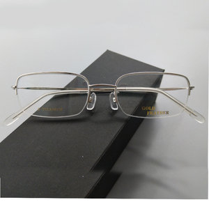 金羽眼镜架 gold feather 纯钛半框 gf-206金羽近视眼镜广州实体