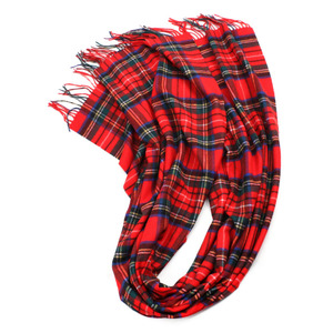 2020秋冬苏格兰格子羔羊绒羊毛披肩围巾女士两用加厚超大冬季保暖