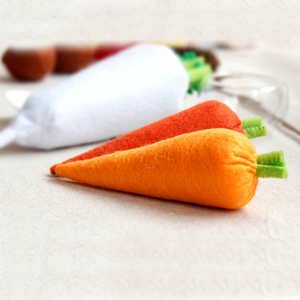 不织布材料 手工布艺diy材料包 宝宝玩具 仿真水果蔬菜-胡萝卜