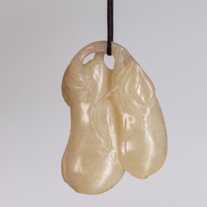 古玉老玉古玩真品收藏清代和田玉雕四季豆挂件新疆和田玉石收藏