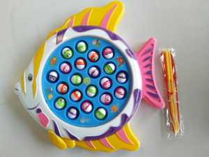 良兴 钓鱼游戏机 大号亲子游戏玩具 LX685-14桌面益智4杆21条鱼