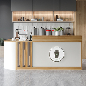 吧台收银台店铺小型咖啡奶茶店收银台柜台美容院服装店前台接待台