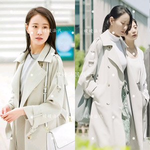 嫚嫚代购maje20秋冬新款亲爱的热爱的苏澄杨紫蓝莓同款风衣外套