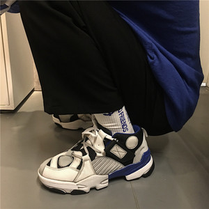 ulzzang潮脏脏鞋男厚底增高欧美ins超火复古运动休闲做旧老爹鞋男