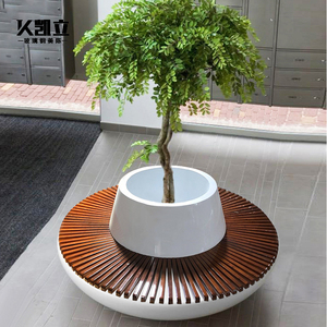 00靓妮宝贝装淘宝玻璃钢圆形拼接坐凳商场座椅户外花盆树池景观长凳