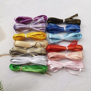 3㎜金银边细带子蕾丝穿孔涤纶带发饰吧唧托diy丝带材料手链编织绳